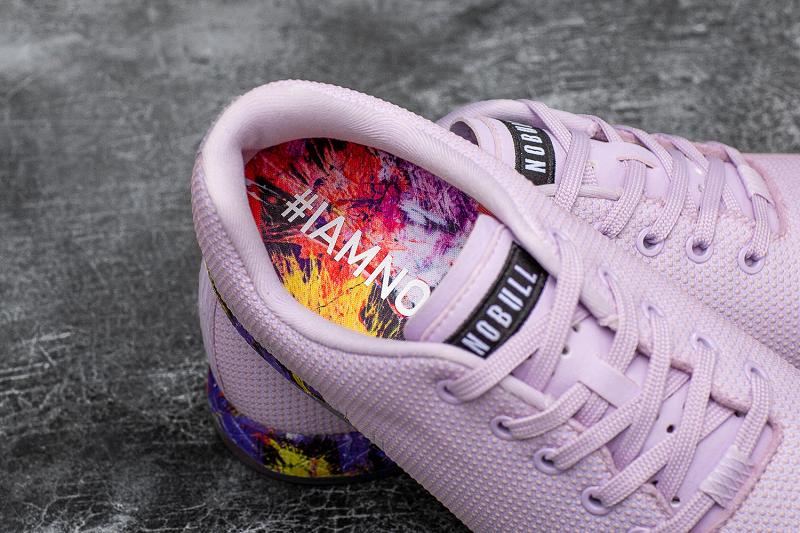 Pink Nobull Lavender Splatter Men's Trainers | CA U1291Z